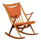 1960s Vintage Frank Reenskaug for Bramin Danish Teak Rocking Chair
