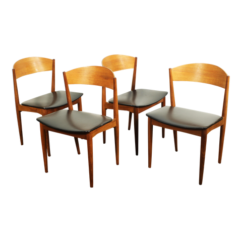 1960s Vintage Jydsk Møbelindustri Danish Teak Dining Chairs - Set of 4