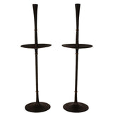 Dansk IHQ Cast Iron & Brass Candle Holders - Pair