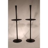 Dansk IHQ Cast Iron & Brass Candle Holders - Pair