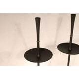 Dansk IHQ Cast Iron & Brass Candle Holders - Pair
