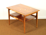 Lane Side Table with Aluminum and Starburst Inlays