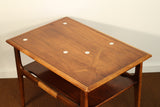 Lane Side Table with Aluminum and Starburst Inlays