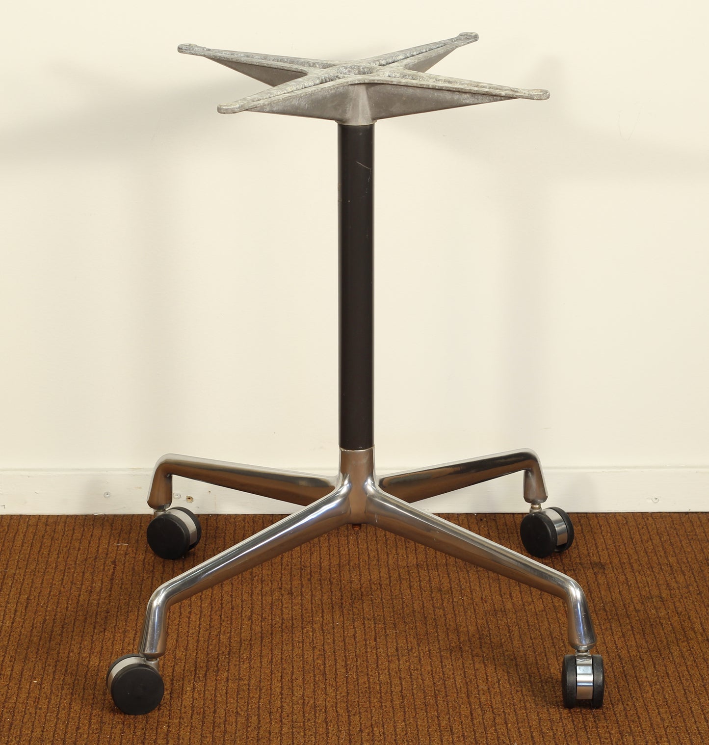 Herman Miller Eames Aluminum Group Dining Table with Casters