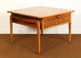 Lane Perception Mid-Century Modern Walnut Side Table