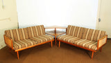 Peter Hvidt & Orla Mølgaard-Nielsen for France & Son Fd451 Pair of Sofas and Corner Table Set - 3 Pieces