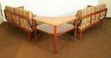 Peter Hvidt & Orla Mølgaard-Nielsen for France & Son Fd451 Pair of Sofas and Corner Table Set - 3 Pieces