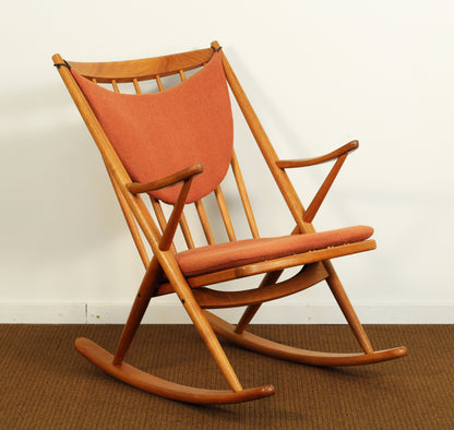 1960s Vintage Frank Reenskaug for Bramin Danish Teak Rocking Chair