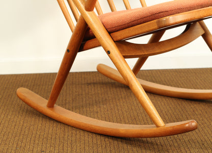 1960s Vintage Frank Reenskaug for Bramin Danish Teak Rocking Chair