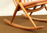 1960s Vintage Frank Reenskaug for Bramin Danish Teak Rocking Chair