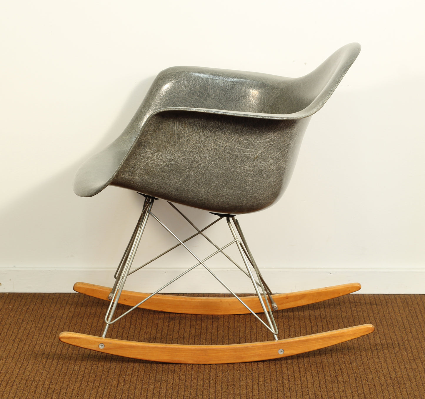 1950s Vintage Herman Miller Eames Fiberglass Rocker, 2nd Edition