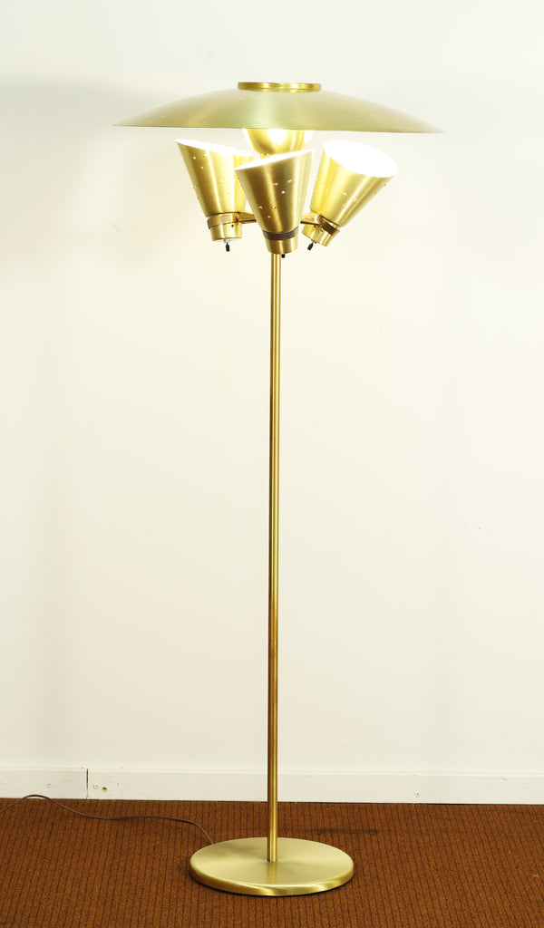 1960s Vintage Atomic 4-Light Brass Saucer Floor Lamp – Metro Eclectic