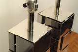 Curtis Jere for Laurel Geometric Chrome Lamps - a Pair