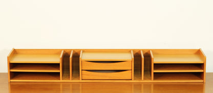 Danish Teak Large Desk Organizer by Pedersen & Hansen