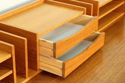 Danish Teak Large Desk Organizer by Pedersen & Hansen