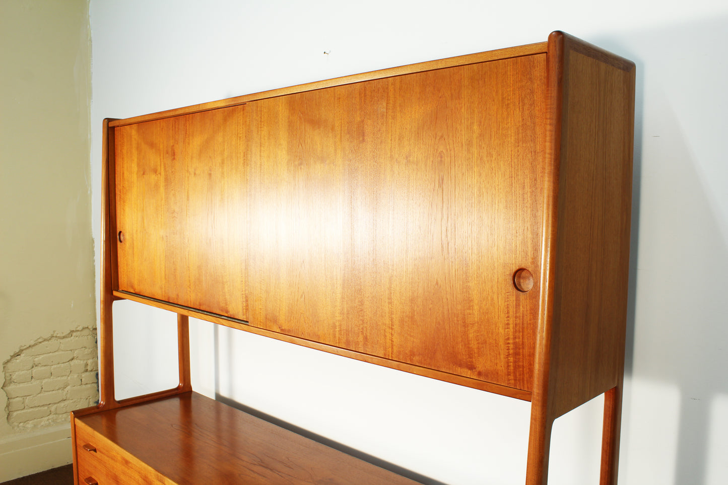 1950s Hans Wegner for Ry Mobler Model Ry-20 Danish Teak Credenza Hutch