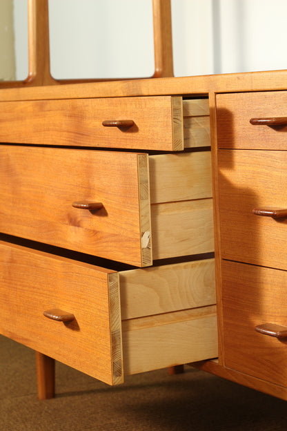1950s Hans Wegner for Ry Mobler Model Ry-20 Danish Teak Credenza Hutch