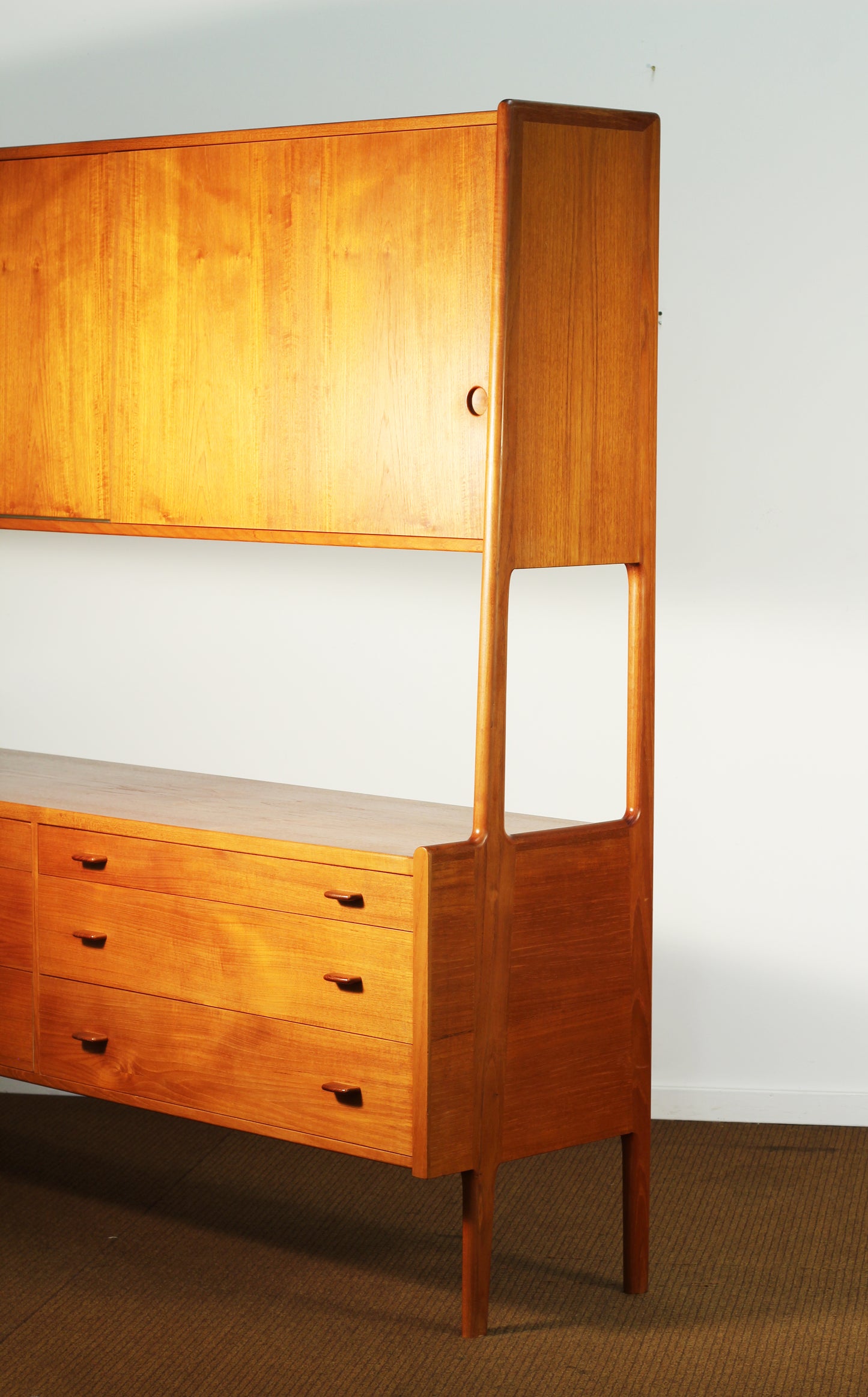 1950s Hans Wegner for Ry Mobler Model Ry-20 Danish Teak Credenza Hutch