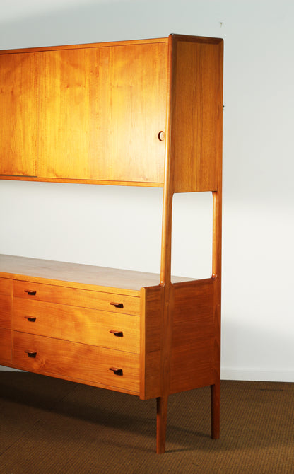 1950s Hans Wegner for Ry Mobler Model Ry-20 Danish Teak Credenza Hutch