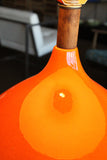 Orange Ceramic Danish Modern Lamp