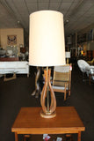 Mid-Century Danish Modern Sculpted Teak Table Lamp