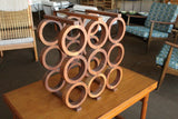 Custom Kraft Mid-Century Walnut Wine Rack