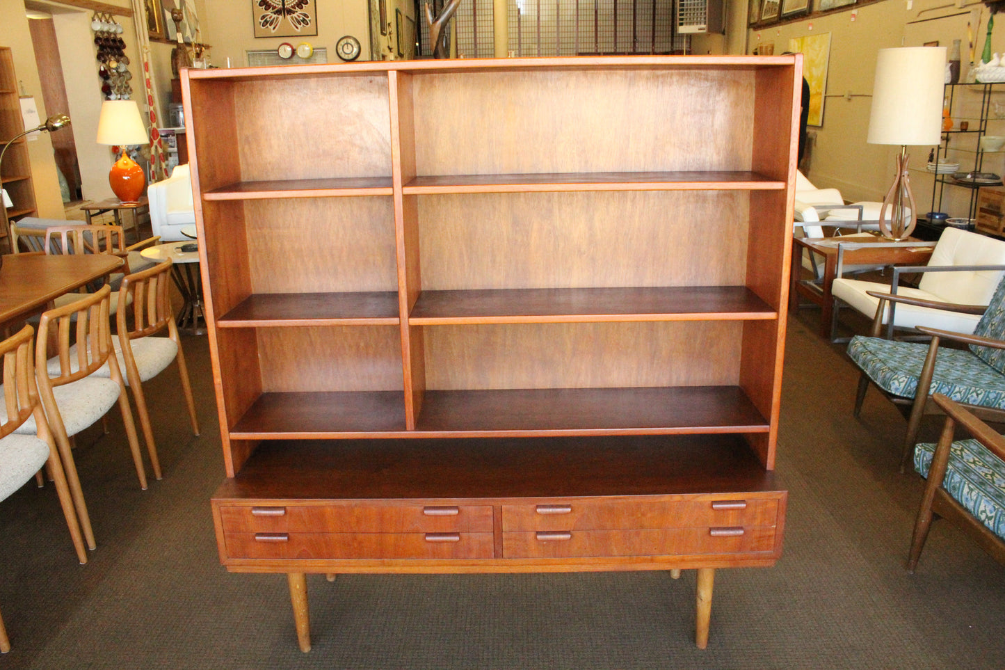 Hundevad Vintage Danish Teak Cabinet & Bookcase