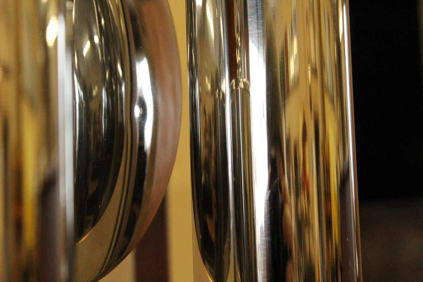 Mid-Century Rosewood & Chrome Grandfather Clock