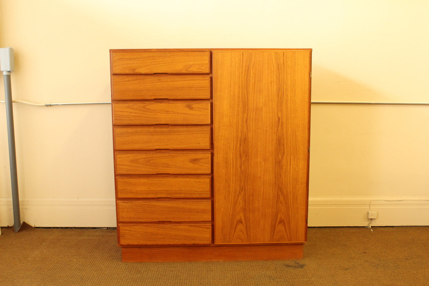 Danish Modern Teak Gentleman's Chest Dresser