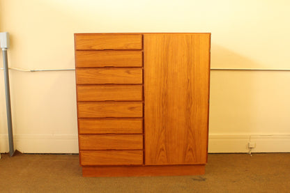 Danish Modern Teak Gentleman's Chest Dresser