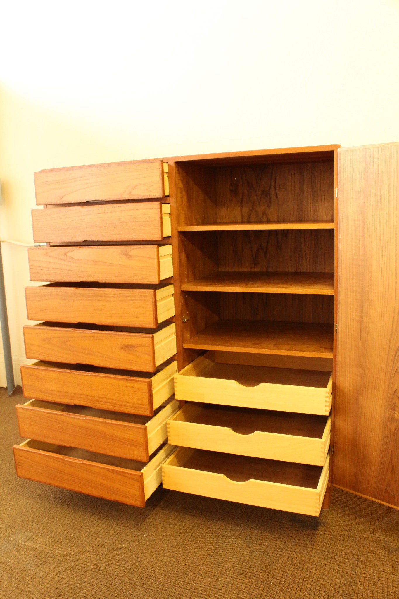 Danish Modern Teak Gentleman's Chest Dresser