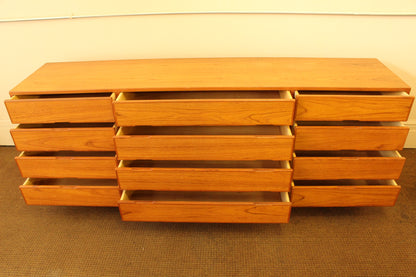 Mid-Century Danish Teak Twelve-Drawer Dresser