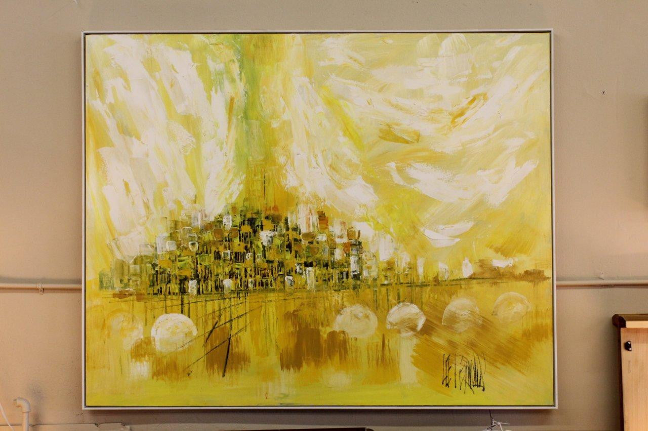 Lee Reynolds Abstract Cityscape Van Guard Painting