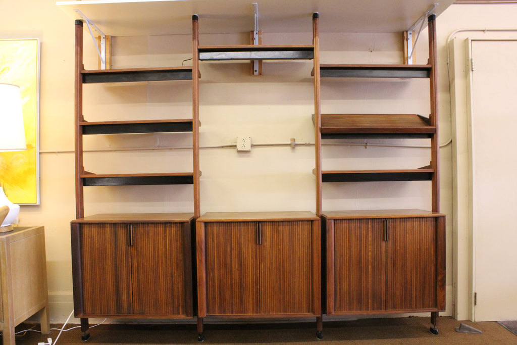 Walnut shop wall unit