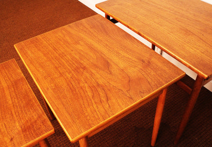 Swedish Teak Nesting Tables - Set of 3