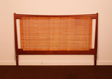John Stuart Danish Teak & Cane Full Headboard