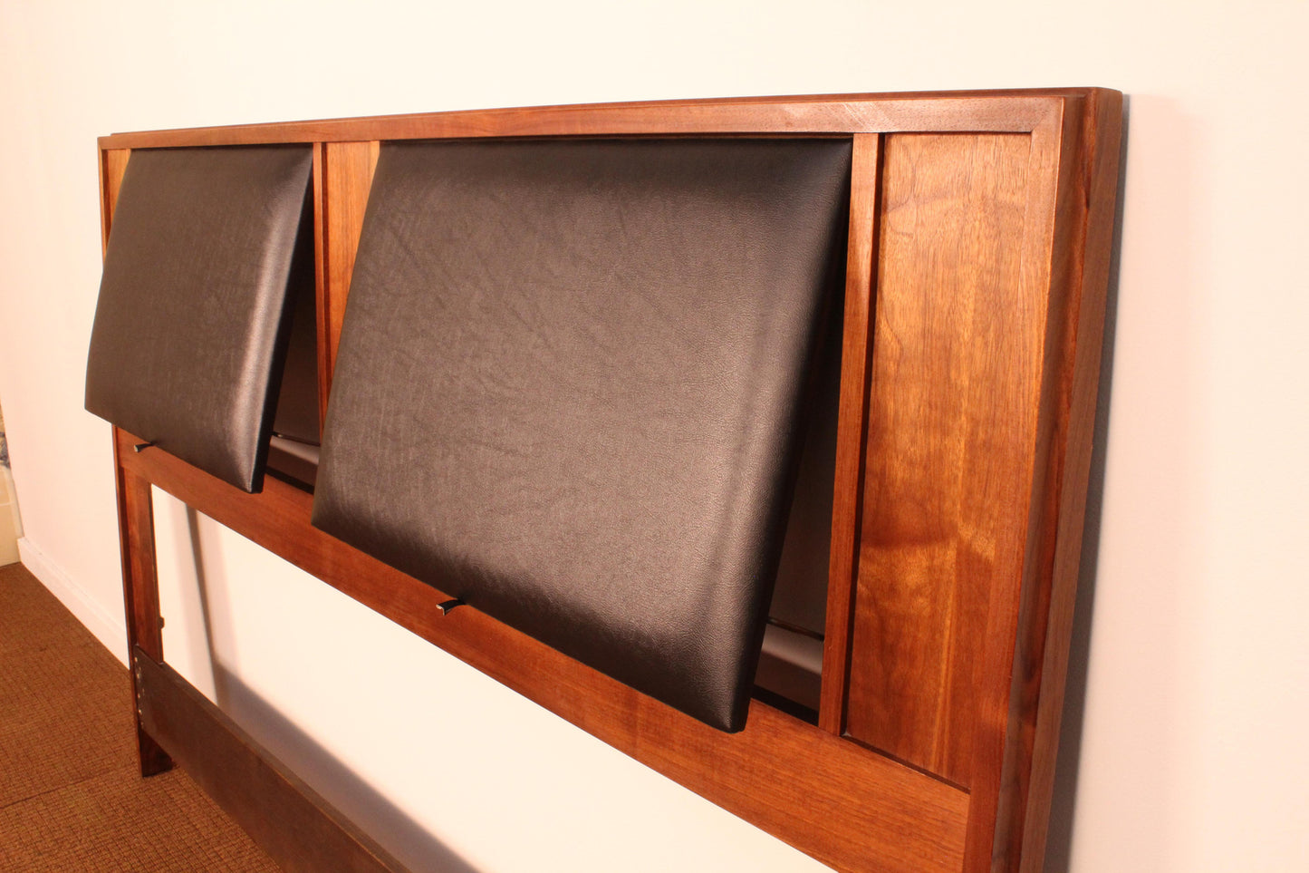 John Keal for Brown Saltman Walnut Headboard Queen