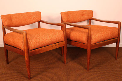 Adrian Pearsall for Craft Associates #834-C Lounge Chairs- Pair