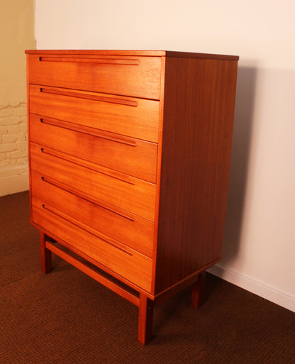 Danish Teak High-Boy Dresser by Nils Jonsson for Hjn Mobler