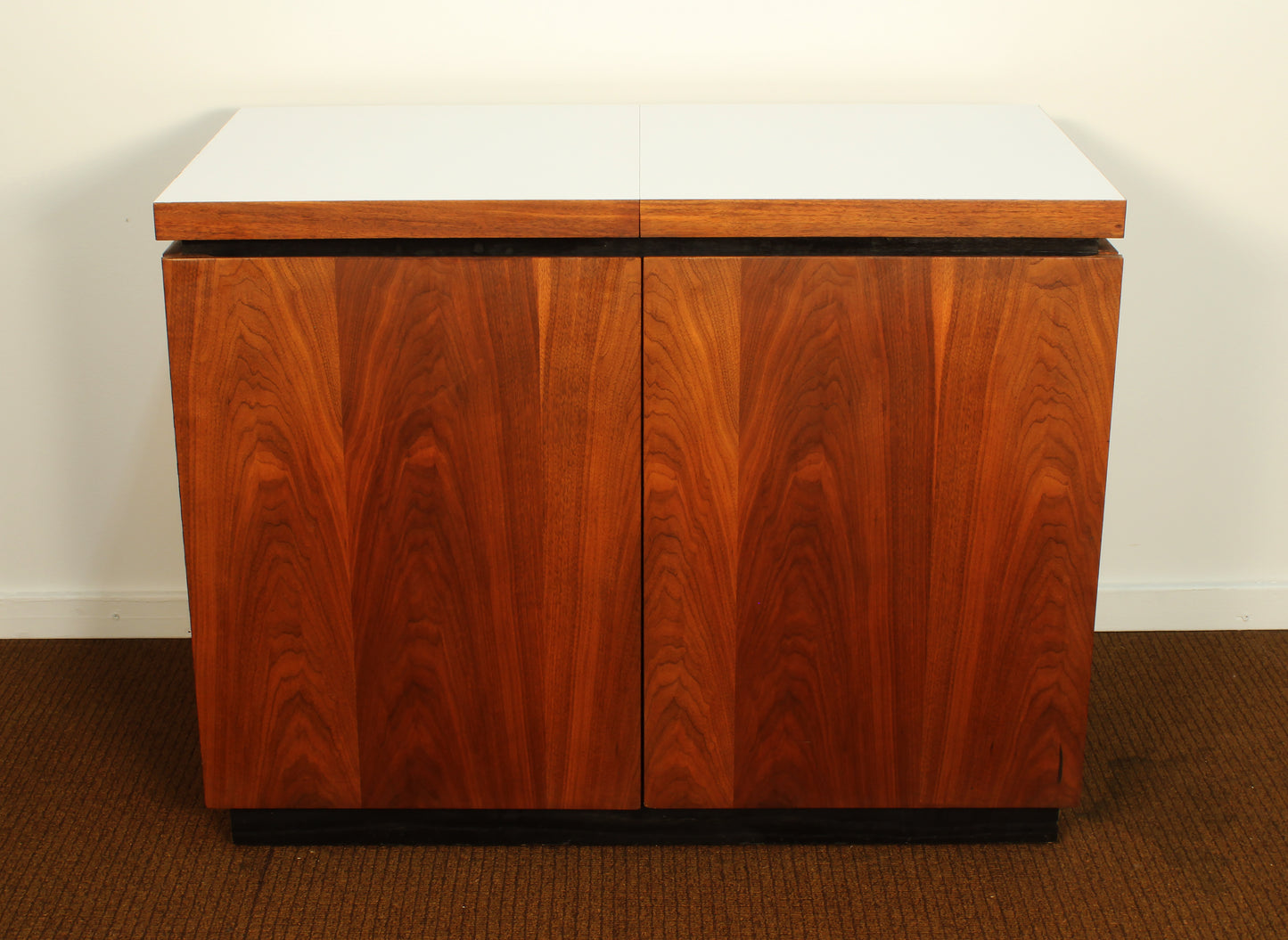 Dillingham Walnut Bar Cart With Wine Rack