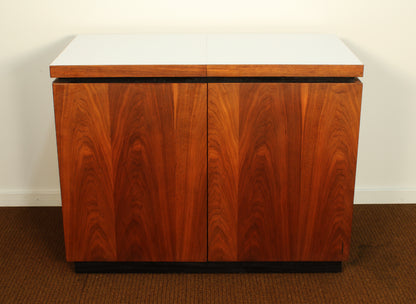 Dillingham Walnut Bar Cart With Wine Rack