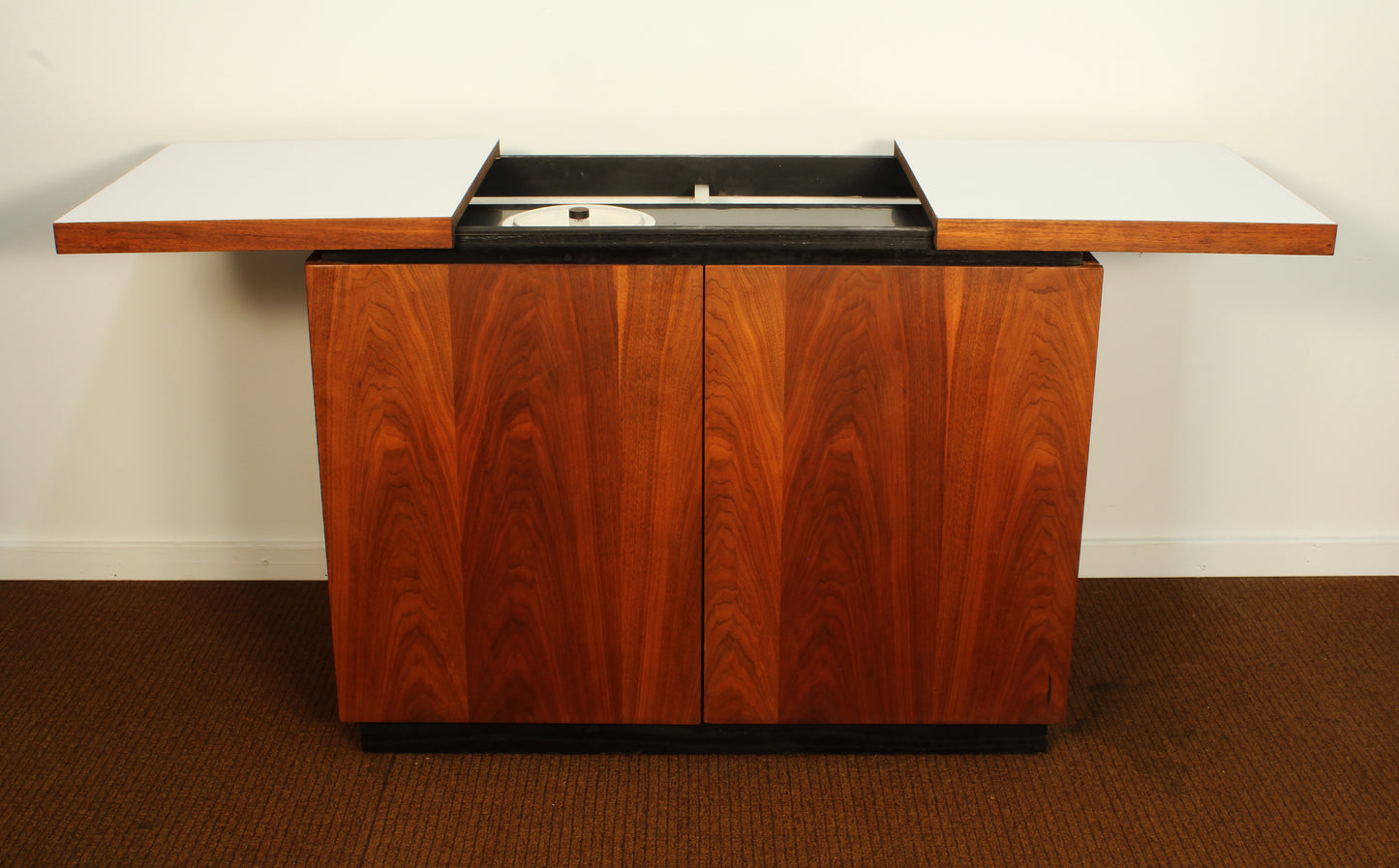 Dillingham Walnut Bar Cart With Wine Rack