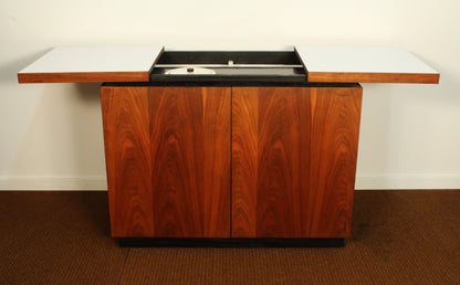Dillingham Walnut Bar Cart With Wine Rack