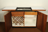 Dillingham Walnut Bar Cart With Wine Rack
