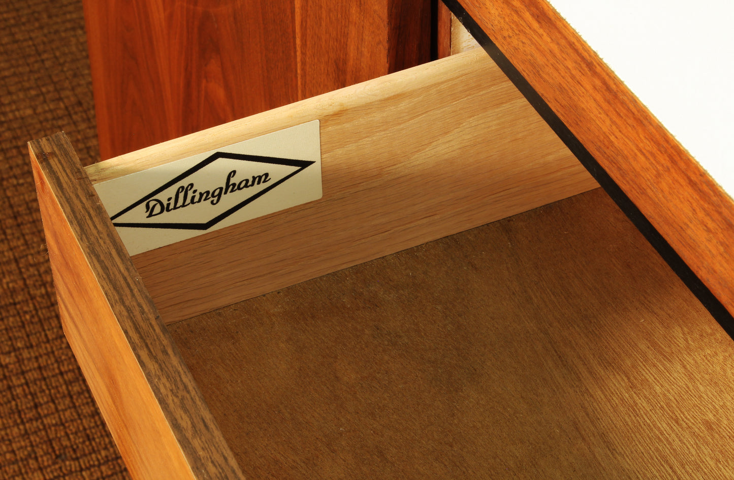 Dillingham Walnut Bar Cart With Wine Rack