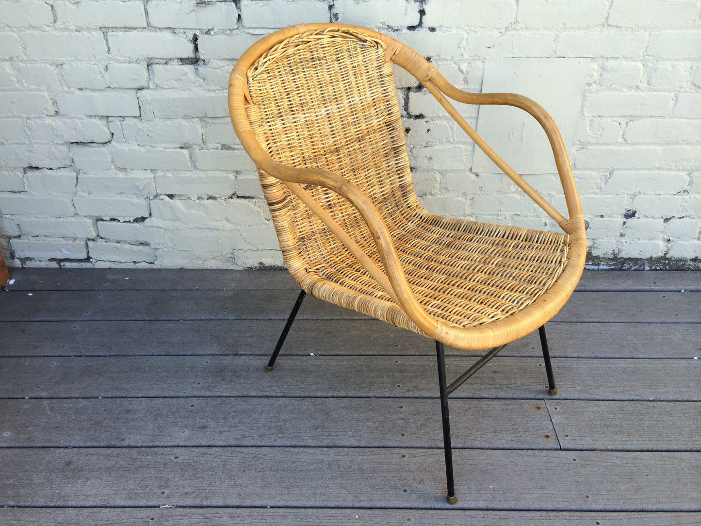 Wicker Armchair by Arthur Umanoff