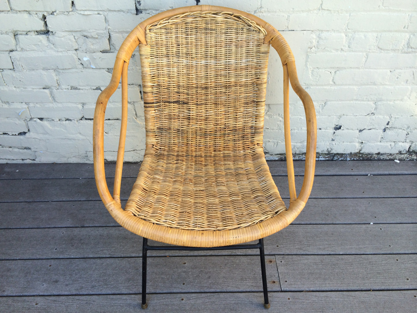 Wicker Armchair by Arthur Umanoff