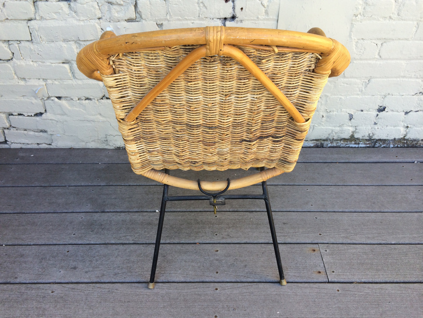 Wicker Armchair by Arthur Umanoff