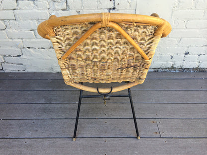 Wicker Armchair by Arthur Umanoff