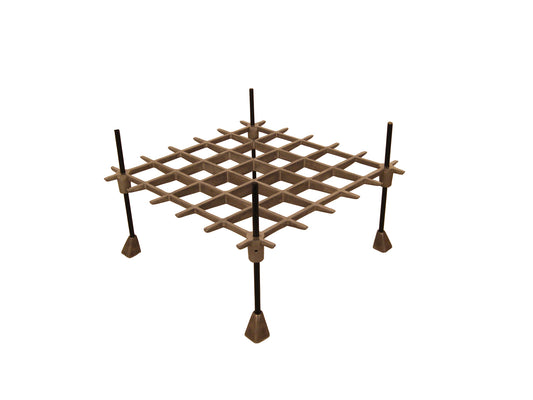 Cast Aluminum Grid Coffee Table Base by Robert Josten